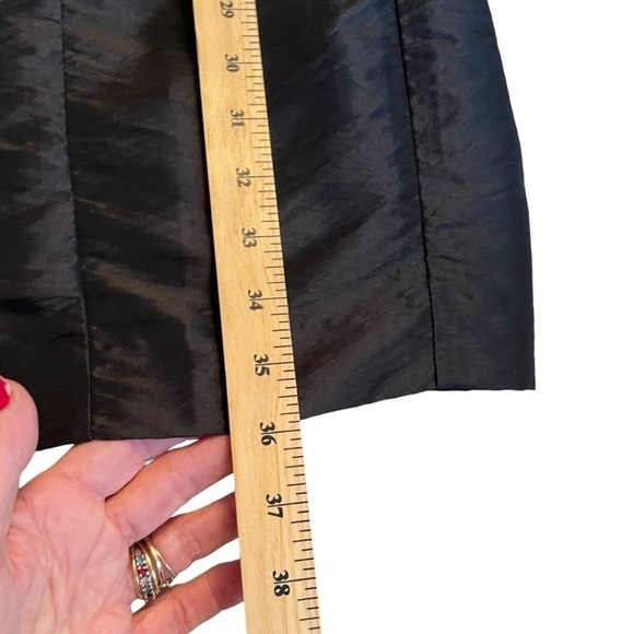 Jacob Little Black Dress-Yoke Neckline-Zip Back-Matte Satin Look-Size 9/10 - Picture 9 of 10